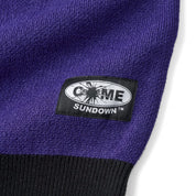 Come Sundown Burn Out Knit - Black / Blue