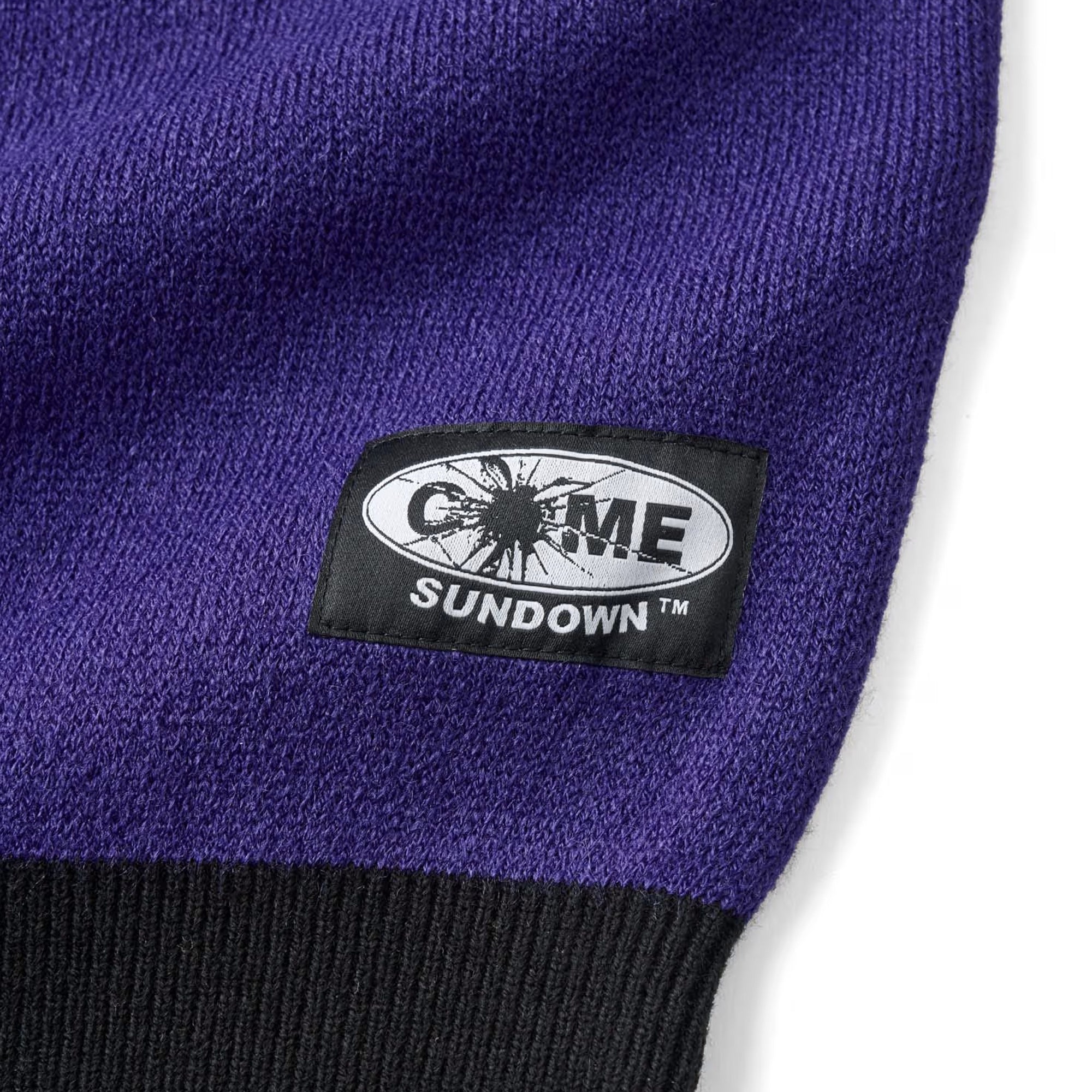 Come Sundown Burn Out Knit - Black / Blue