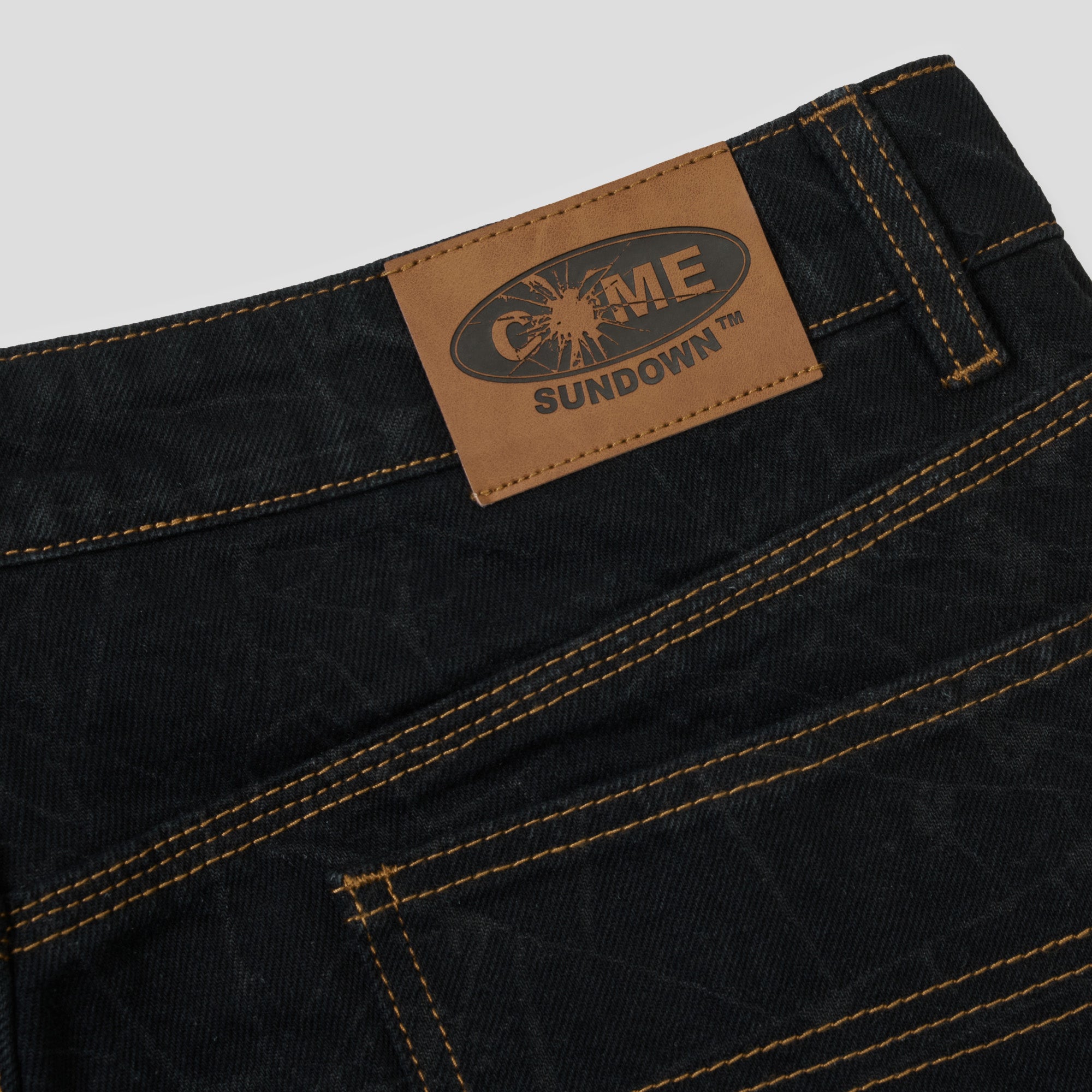 Come Sundown Toil Denim Jean Pants - Black