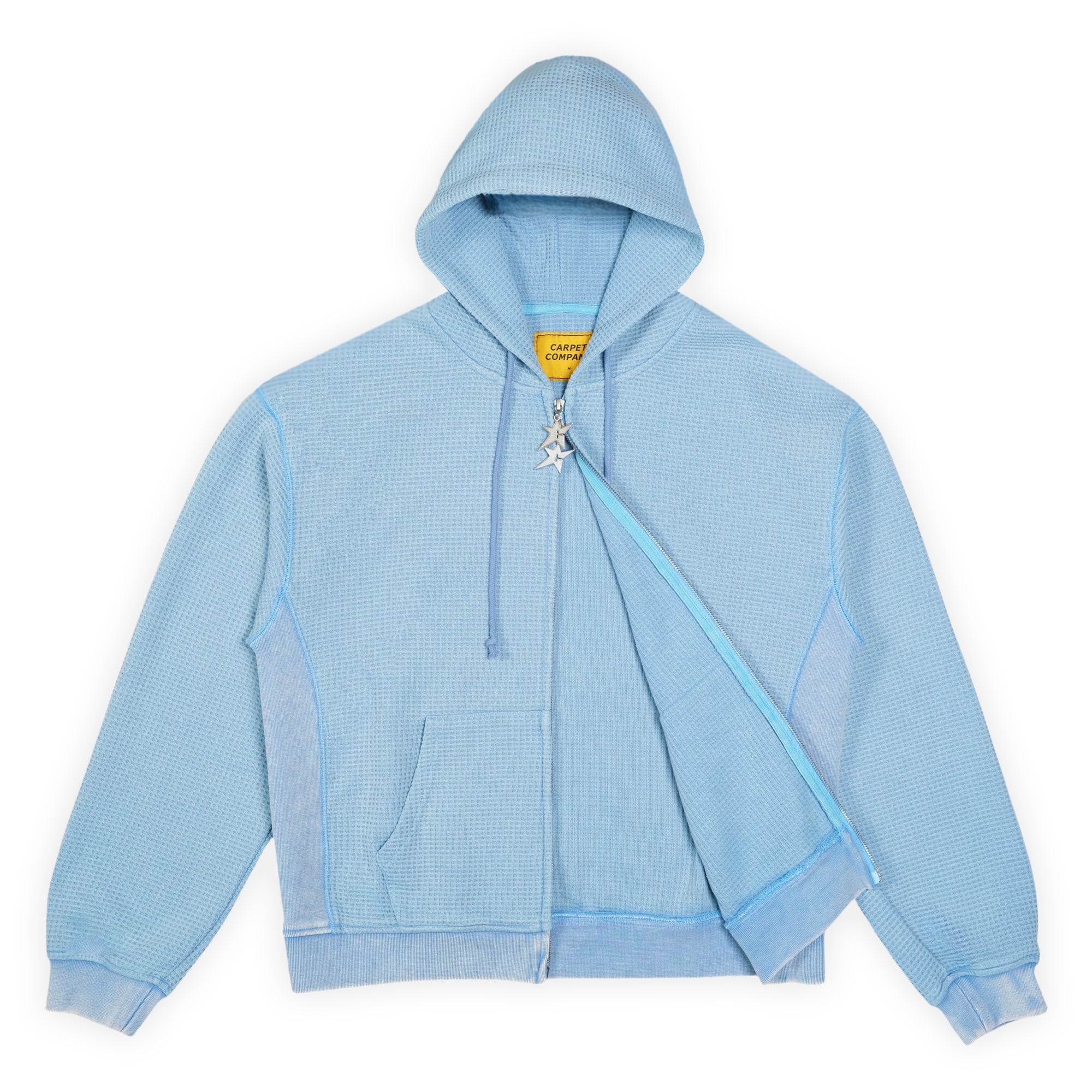 Carpet Company C-Star Double Zip Thermal Hoodie - Baby Blue – Pass