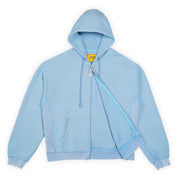 Carpet Company C-Star Double Zip Thermal Hoodie - Baby Blue