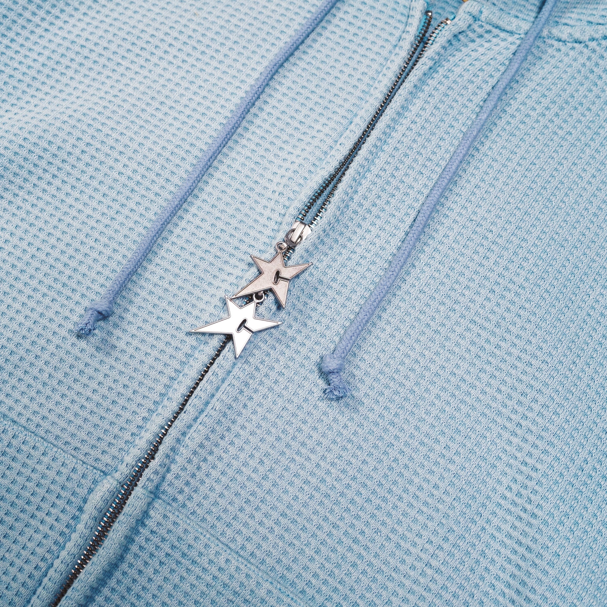 Carpet Company C-Star Double Zip Thermal Hoodie - Baby Blue