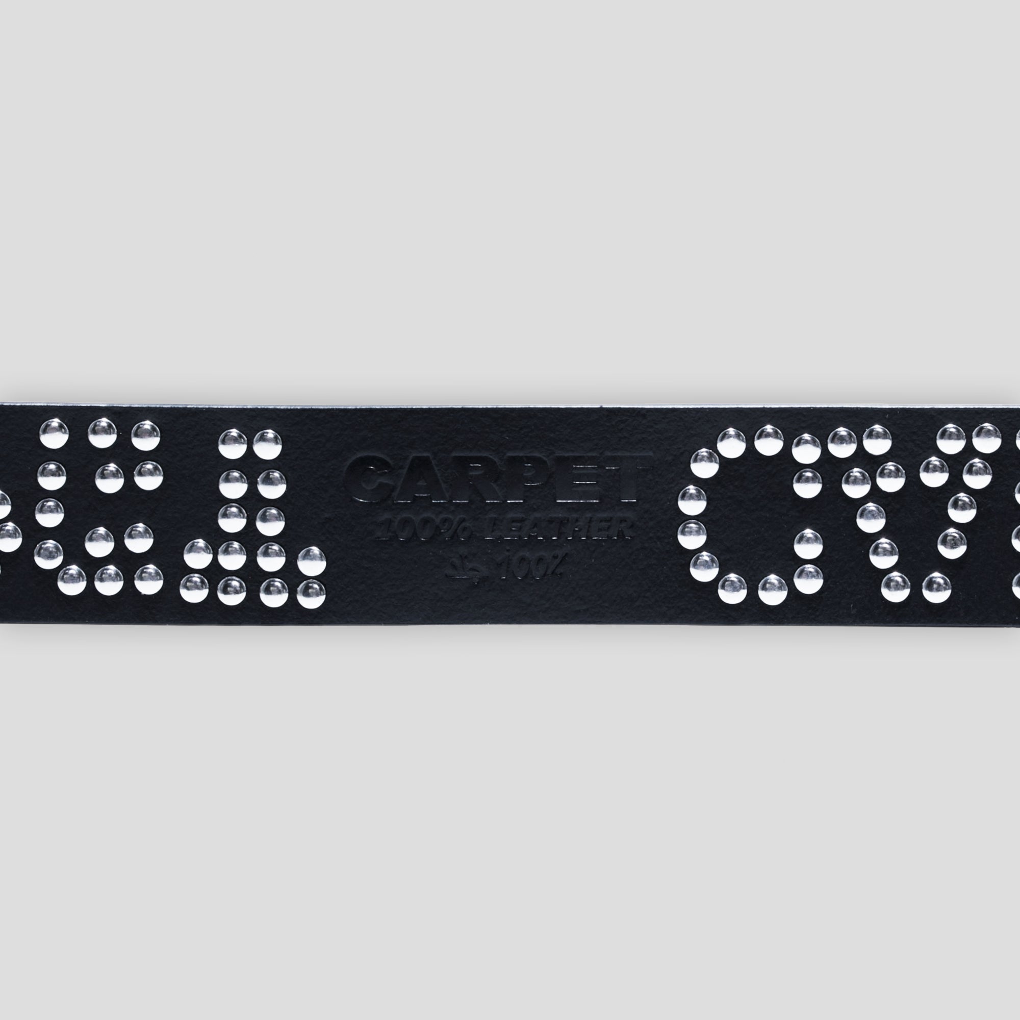Carpet Company Riveted Leather Belt - Black