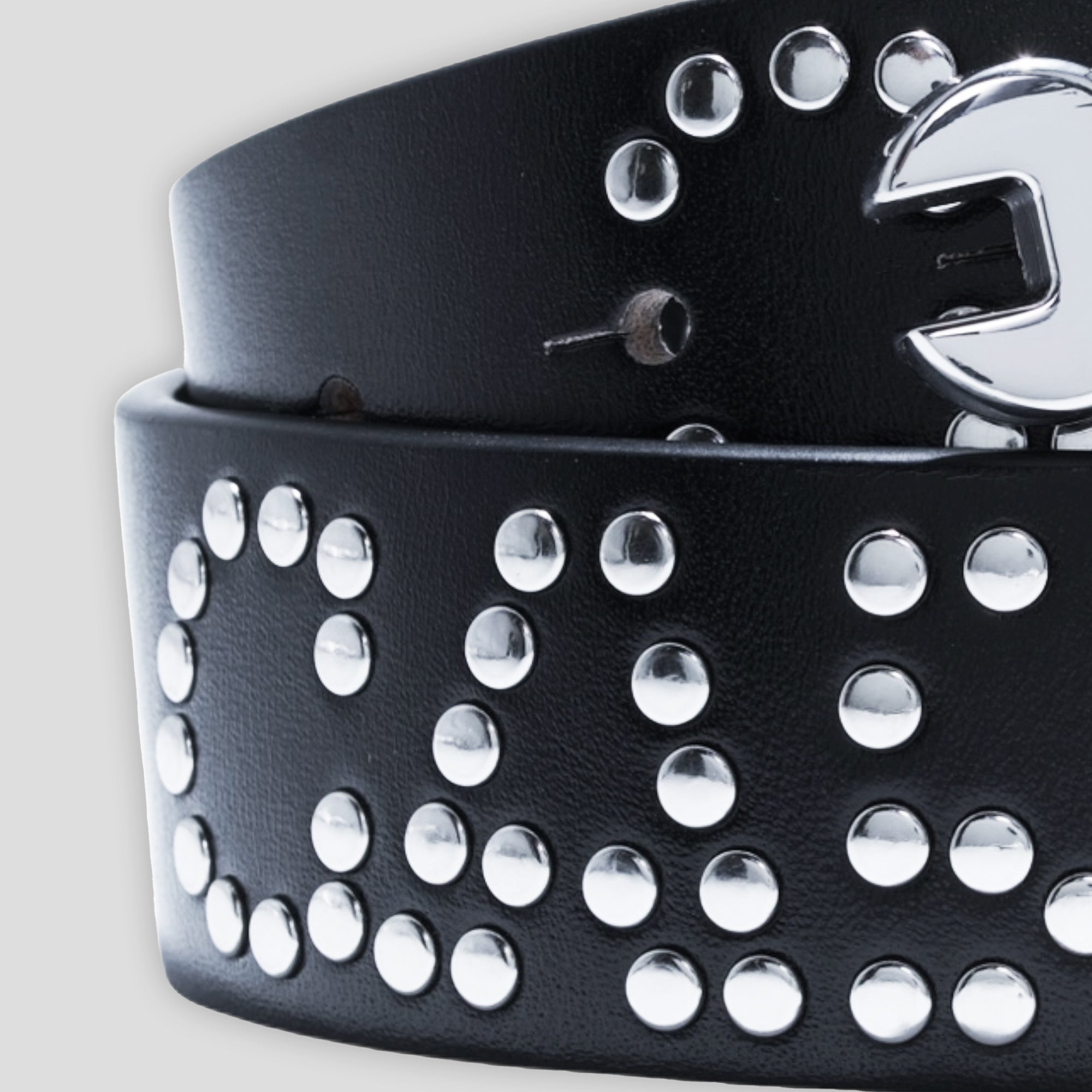 Carpet Company Riveted Leather Belt - Black