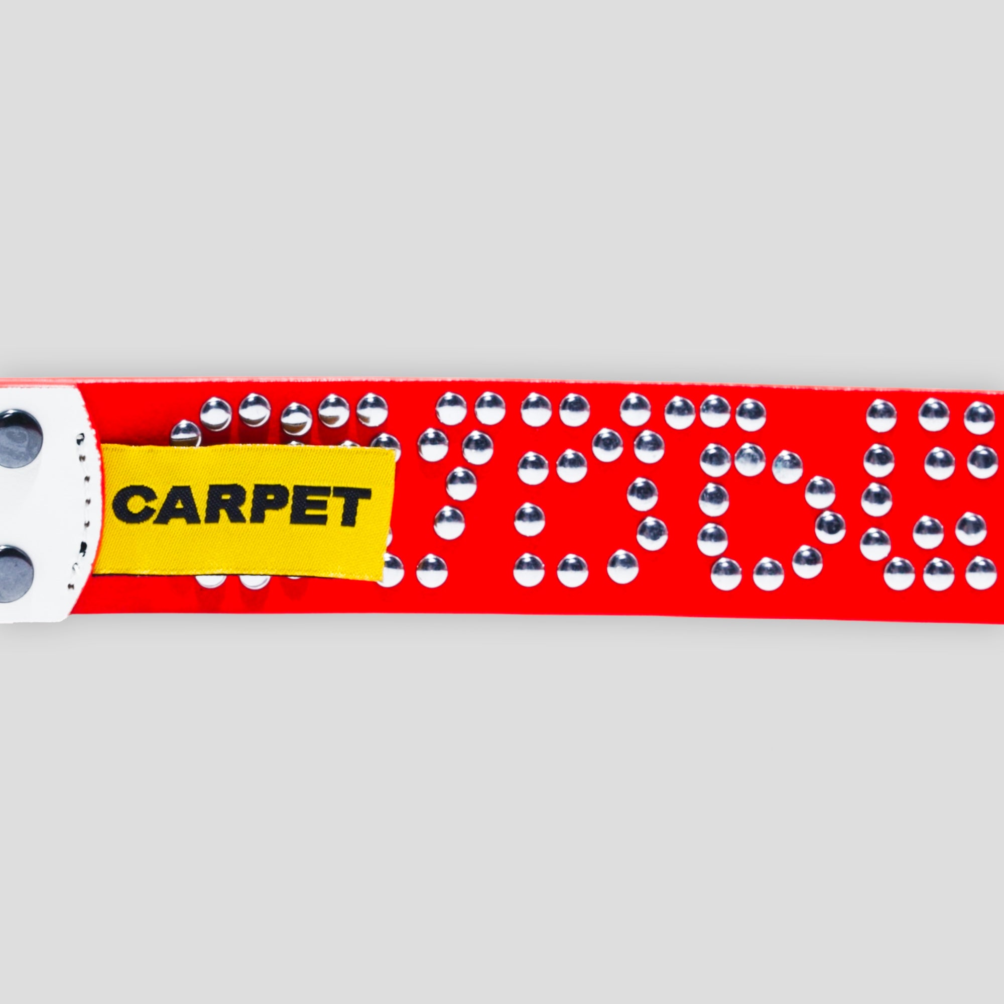 Carpet Company Riveted Leather Belt - White