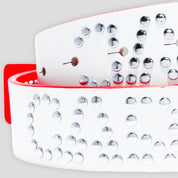 Carpet Company Riveted Leather Belt - White