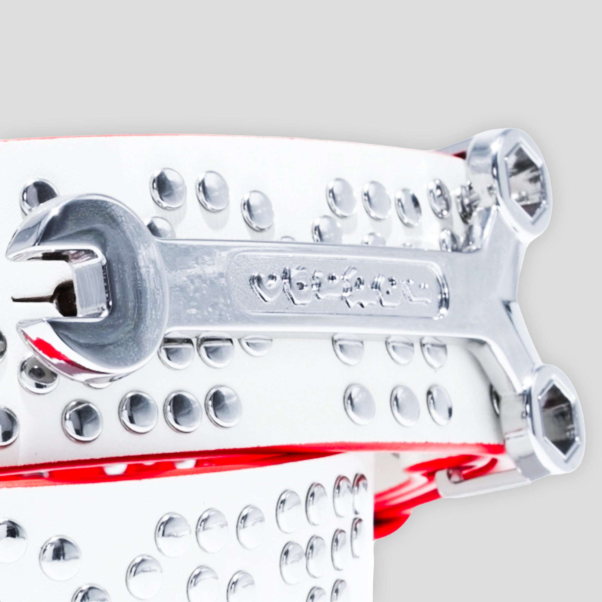 Carpet Company Riveted Leather Belt - White