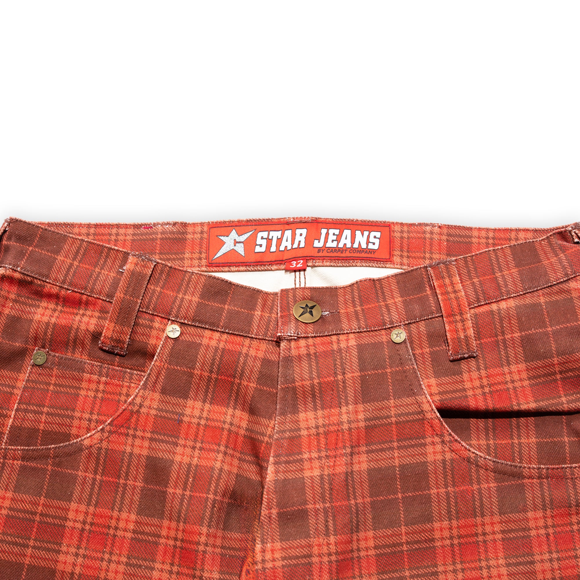 Carpet Company C-Star Plaid Jeans - Brown