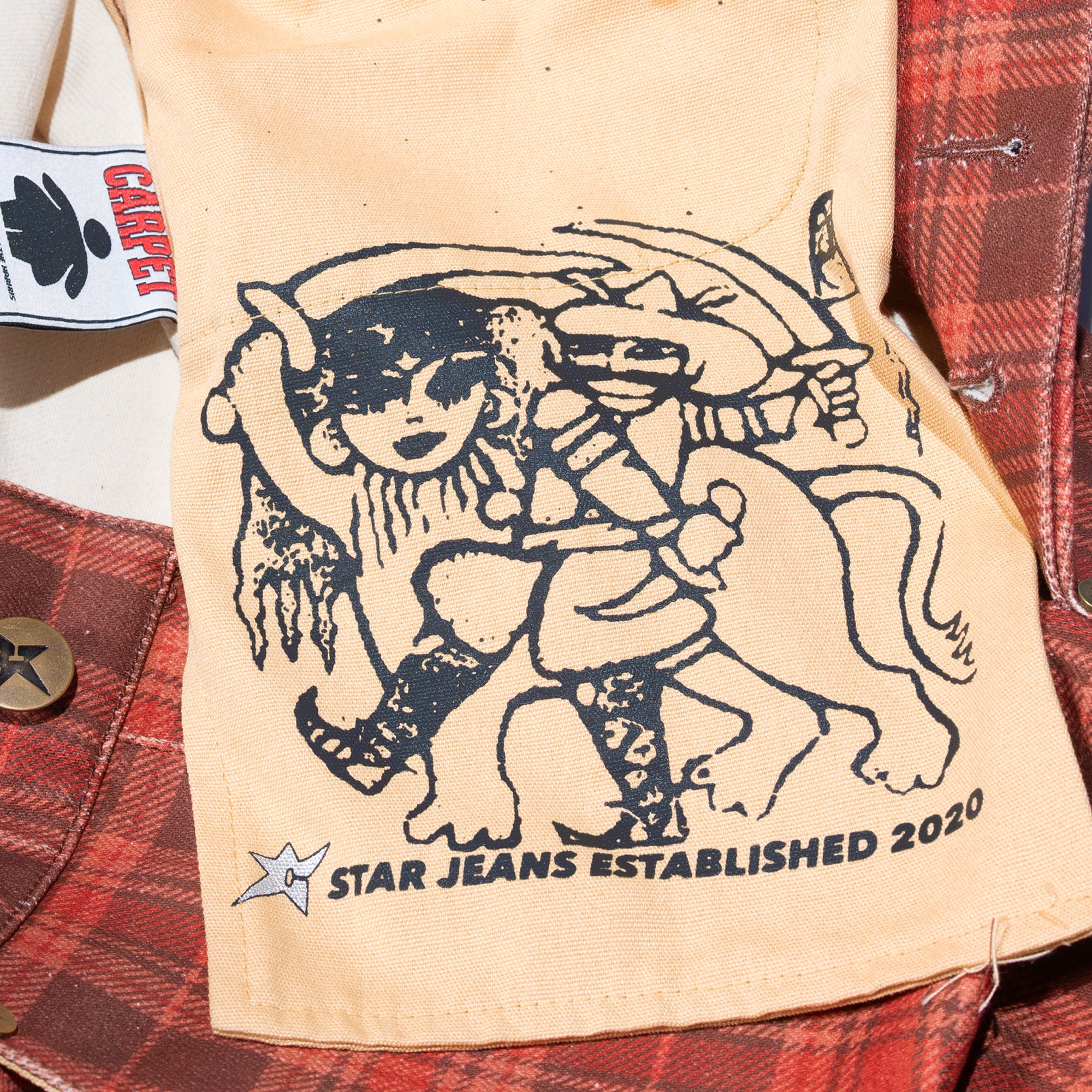 Carpet Company C-Star Plaid Jeans - Brown