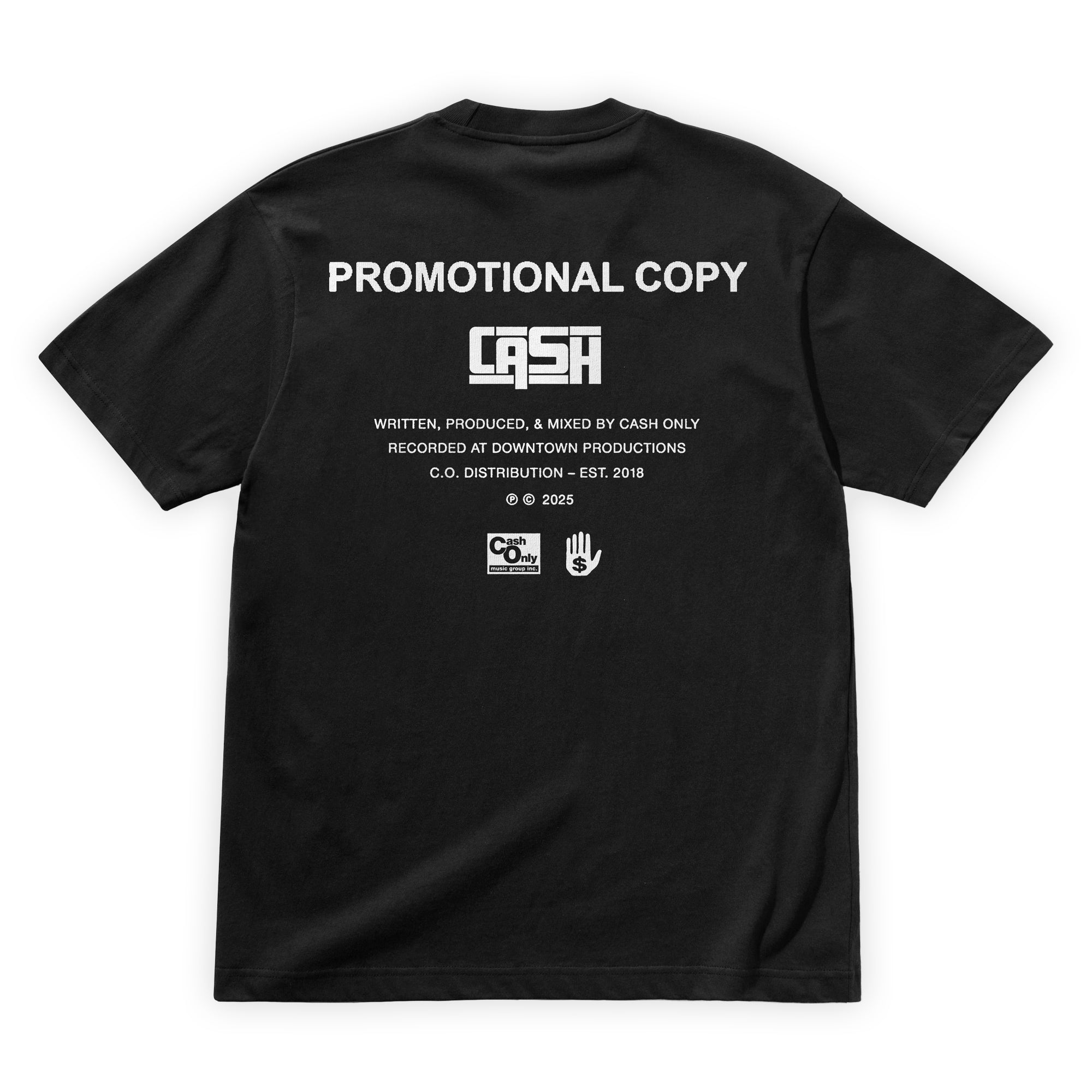 Cash Only Promotional Tee - Black