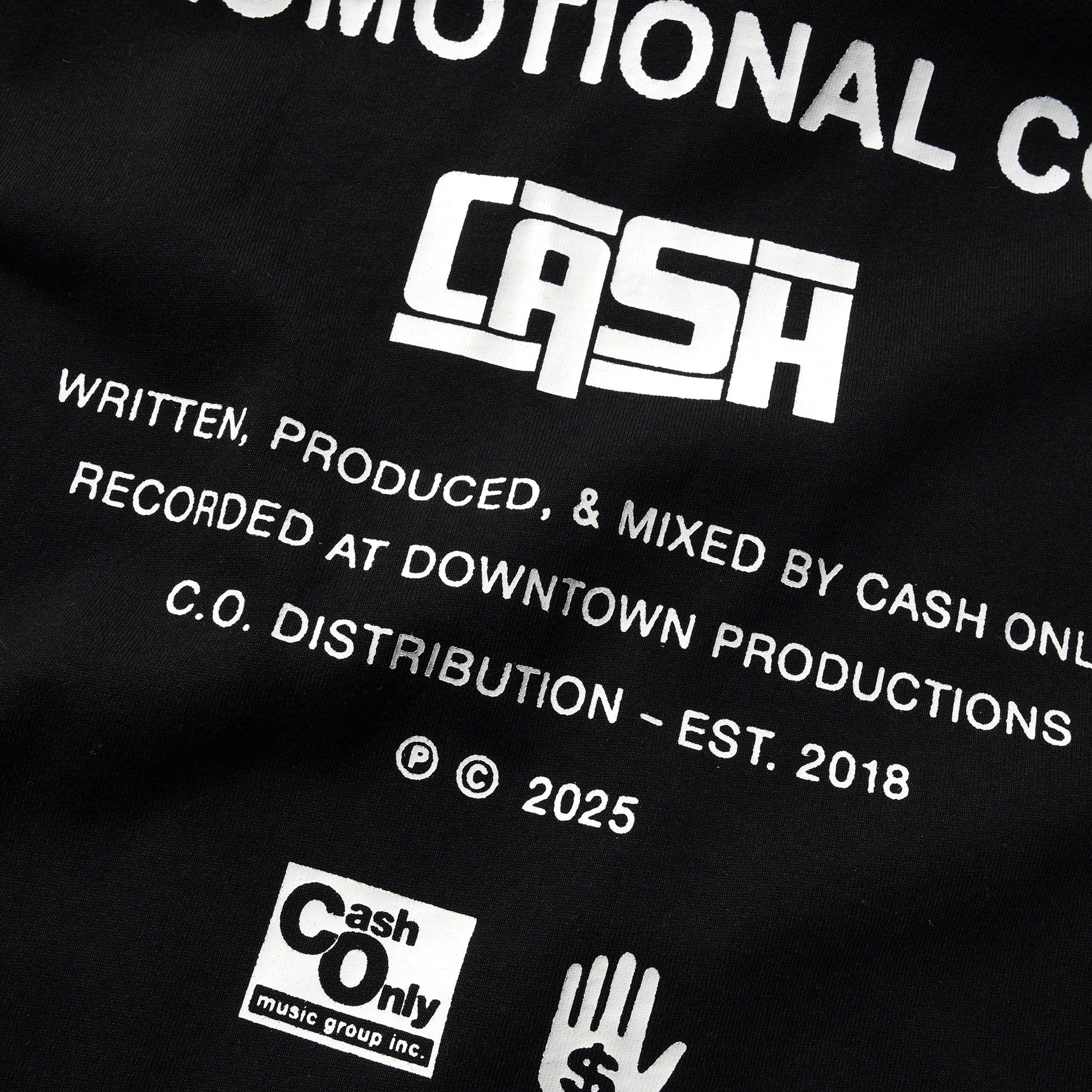 Cash Only Promotional Tee - Black