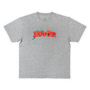 Dancer Poppy Flowers Tee - Heather Grey