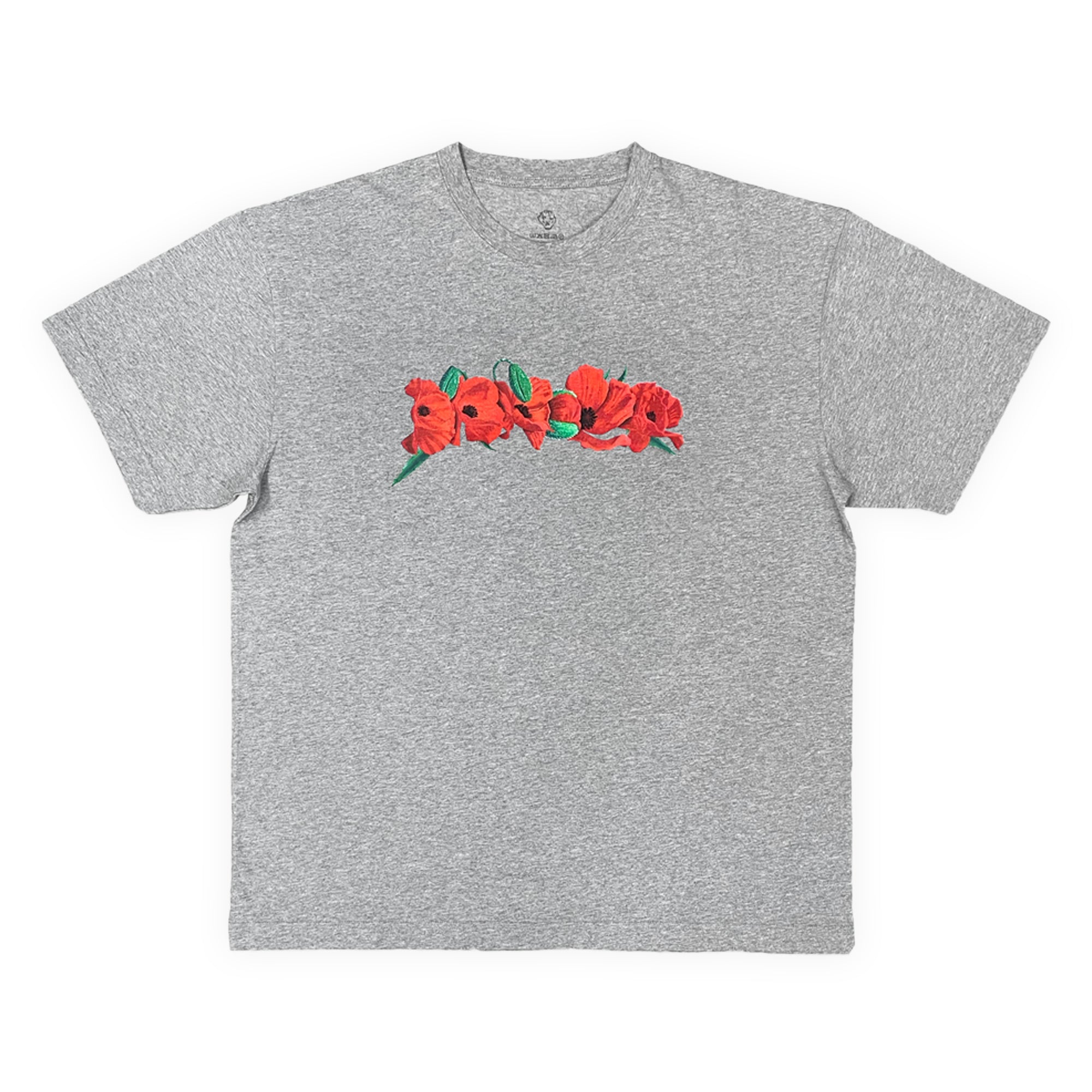 Dancer Poppy Flowers Tee - Heather Grey