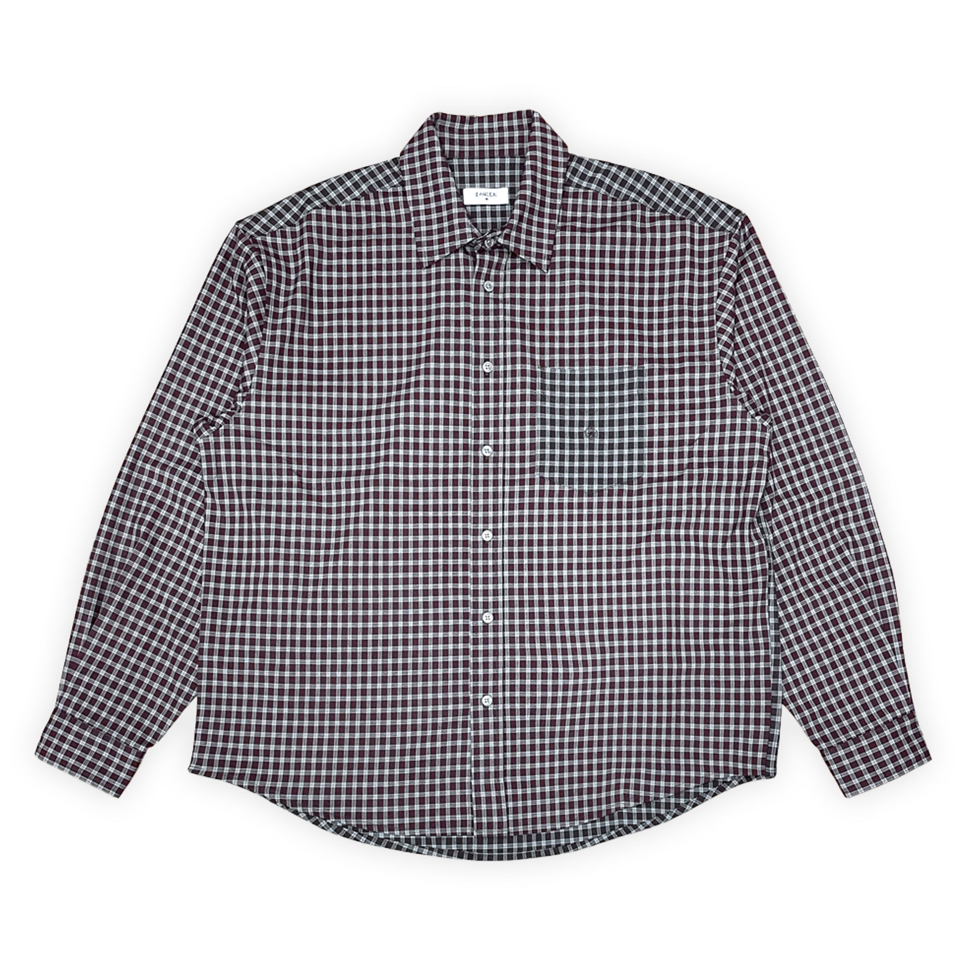Dancer Split Checked Shirt - Red