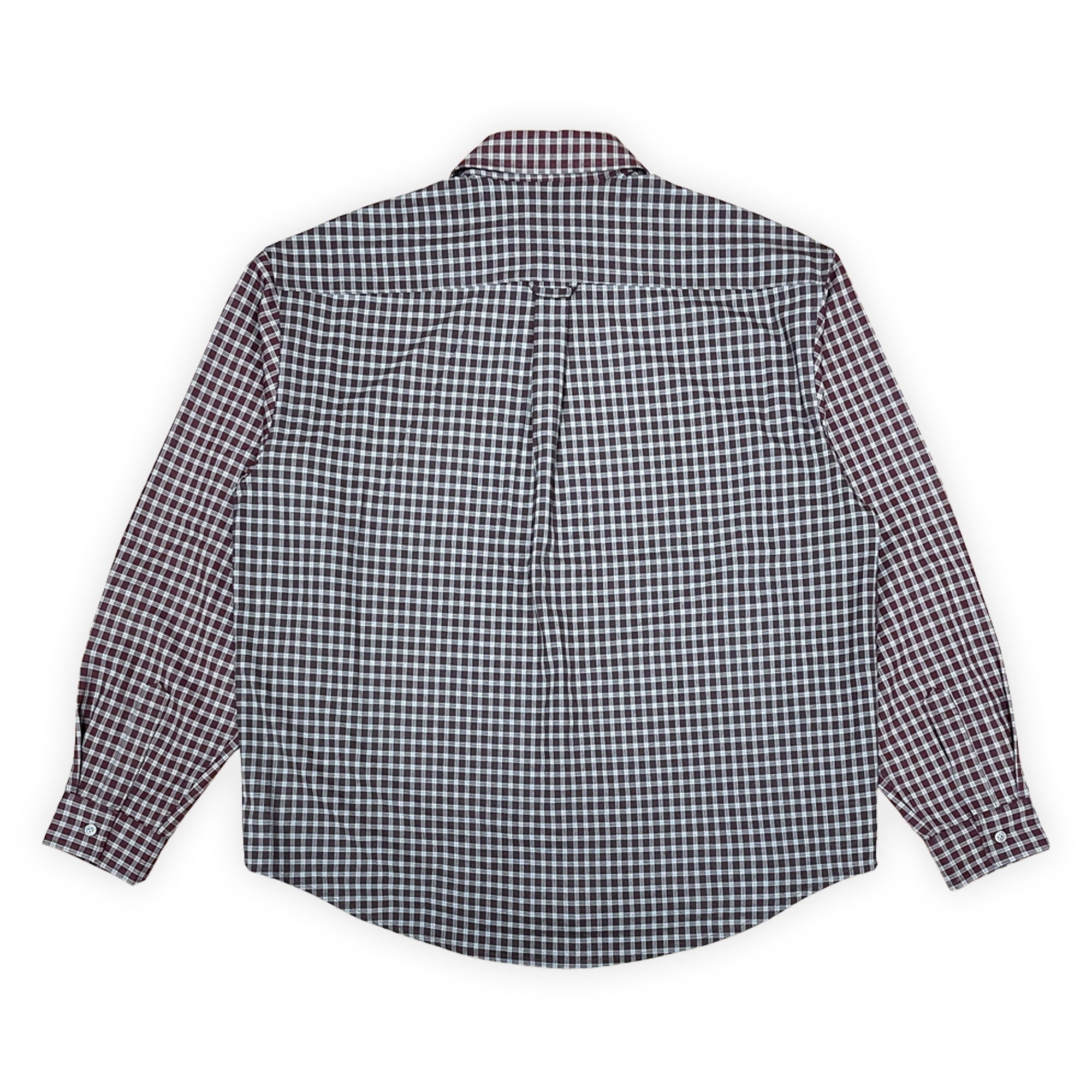 Dancer Split Checked Shirt - Red
