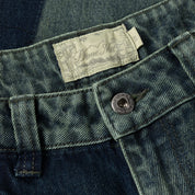 Dime Baggy Denim Pants - Distressed Green