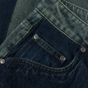 Dime Baggy Denim Pants - Distressed Green