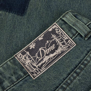 Dime Baggy Denim Pants - Distressed Green