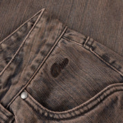 Dime Relaxed Denim Pants - Premium Brown