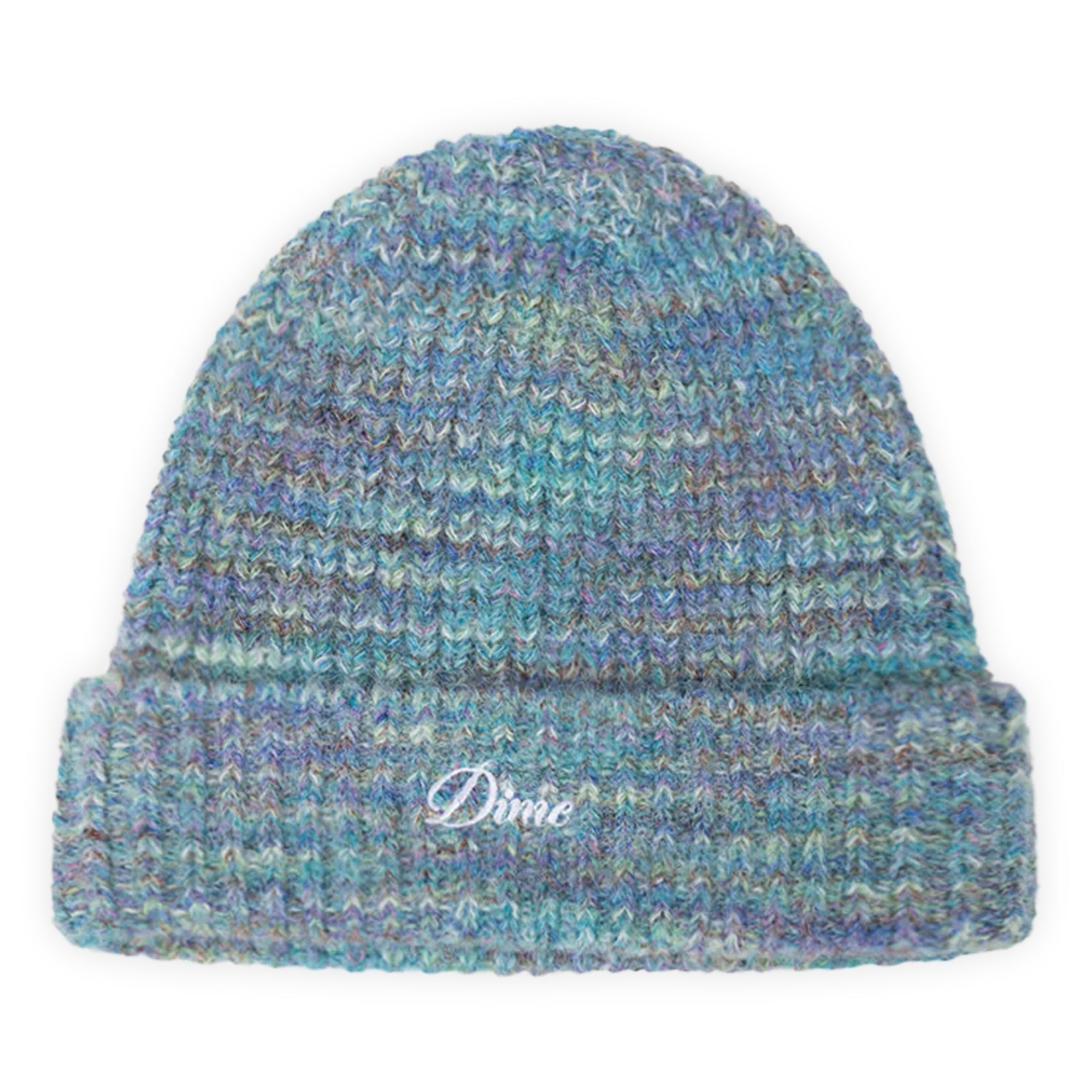 Dime Fuzzy Fold Beanie - Blue Multi