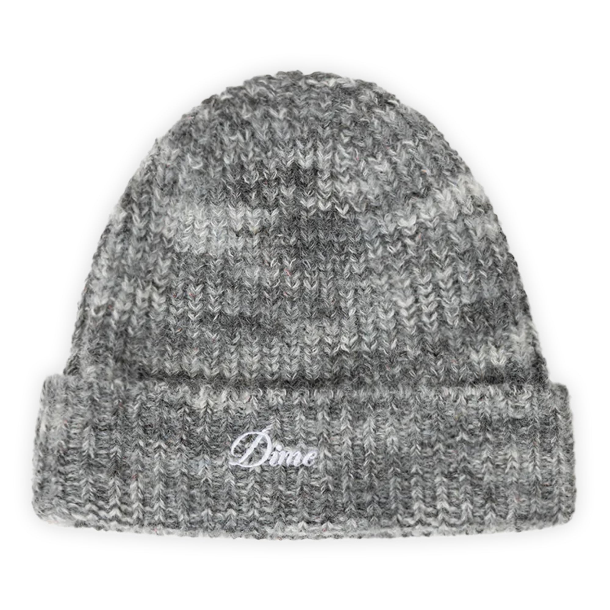 Dime Fuzzy Fold Beanie - Charcoal Multi
