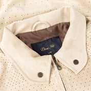 Dime Perforated Faux Suede Jacket - Tan