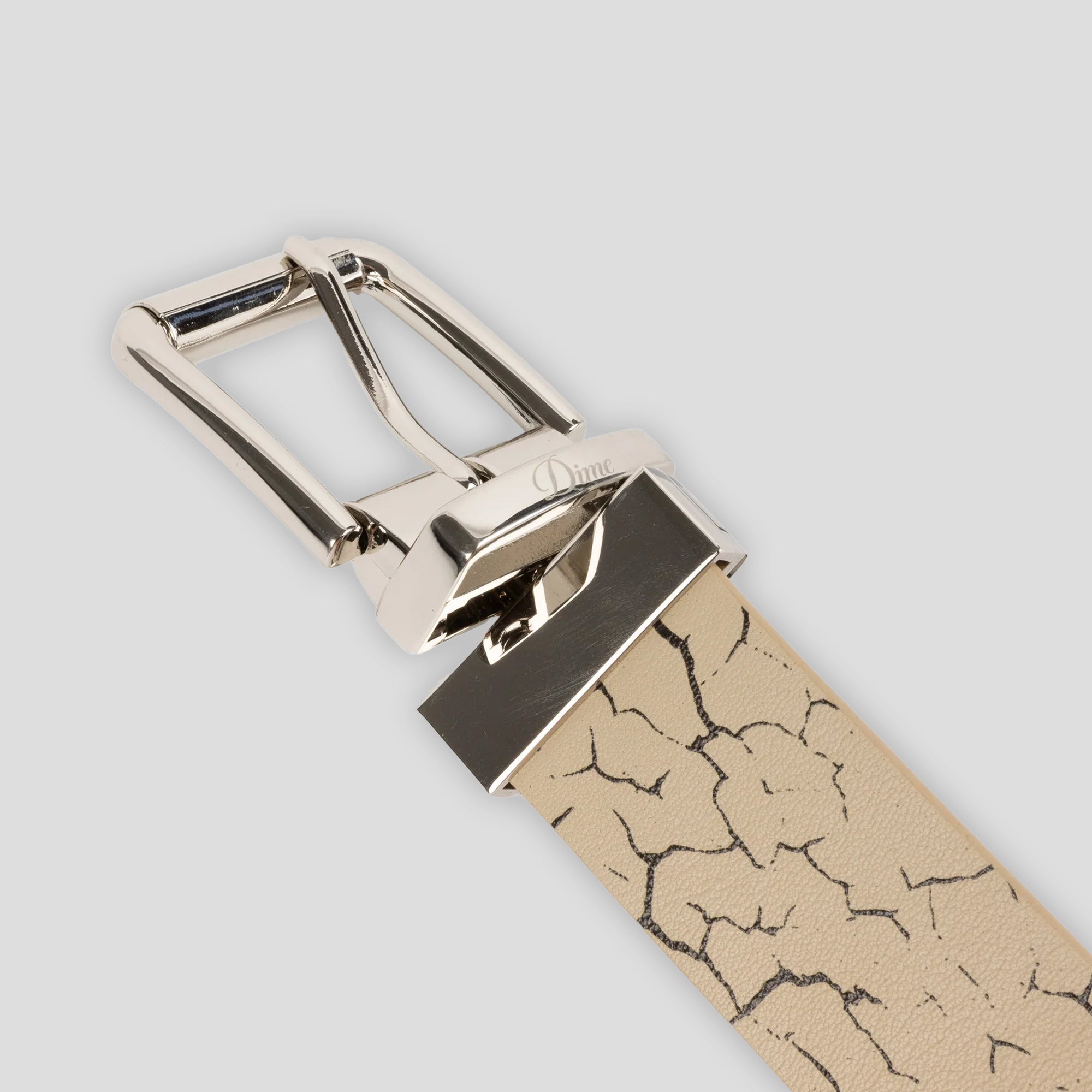 Dime Reversible Leather Belt - Beige / Brown