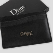 Dime Leather Cardholder - Black / Cherry