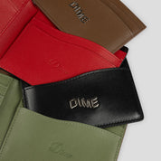 Dime Leather Cardholder - Brown