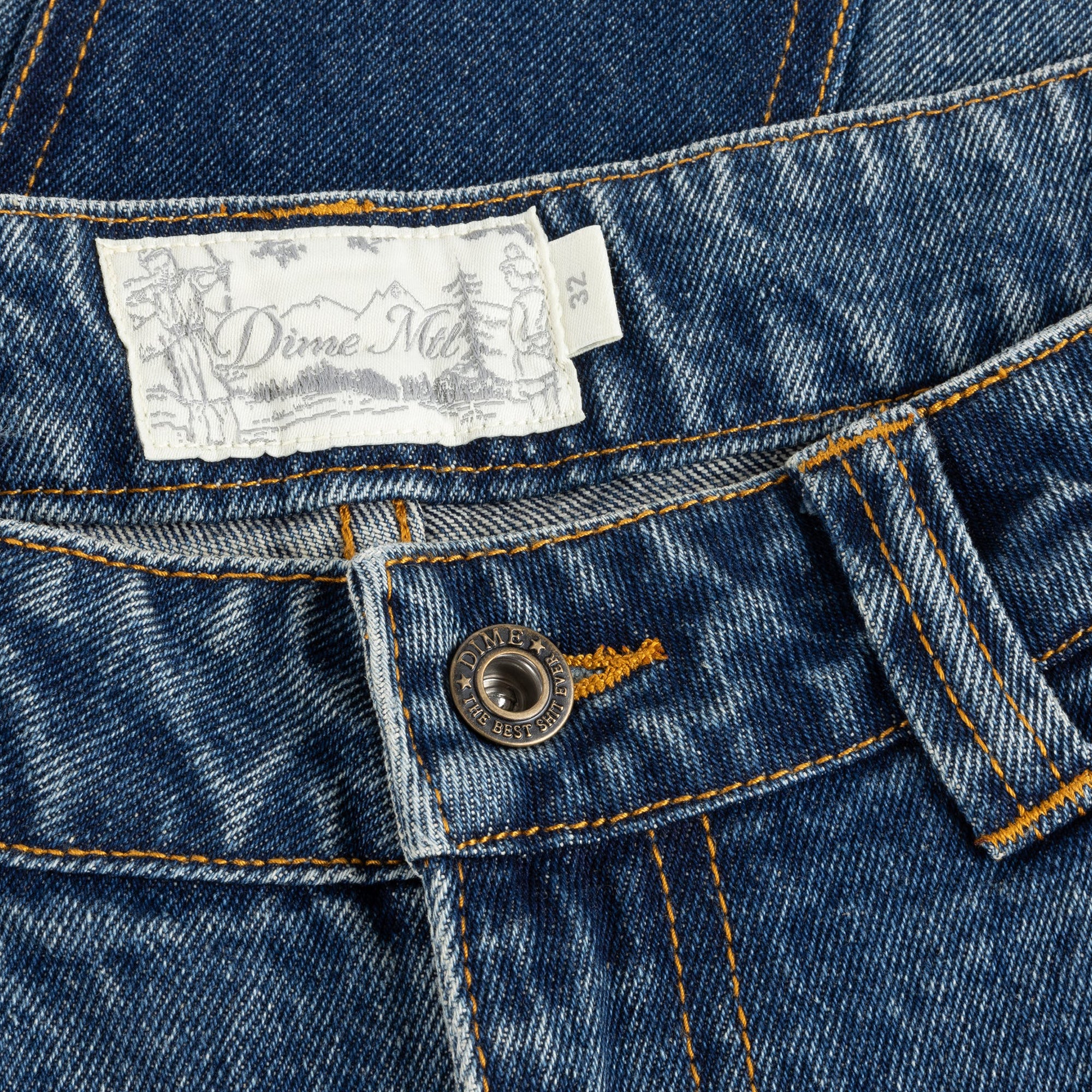 Dime Baggy Denim Pants - Knowtomatic Blue