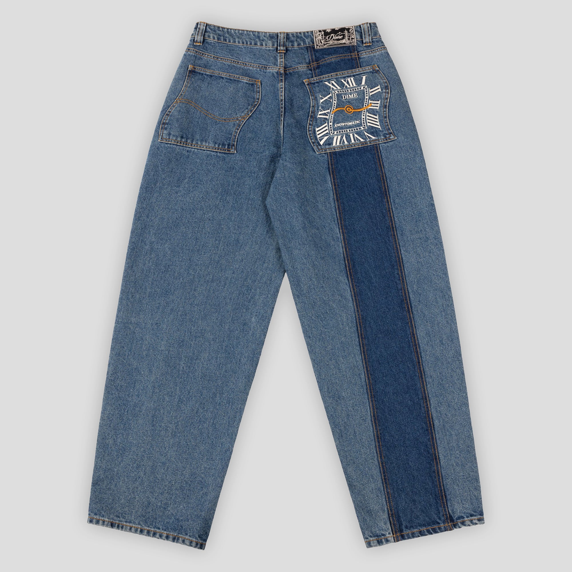 Dime Baggy Denim Pants - Knowtomatic Blue