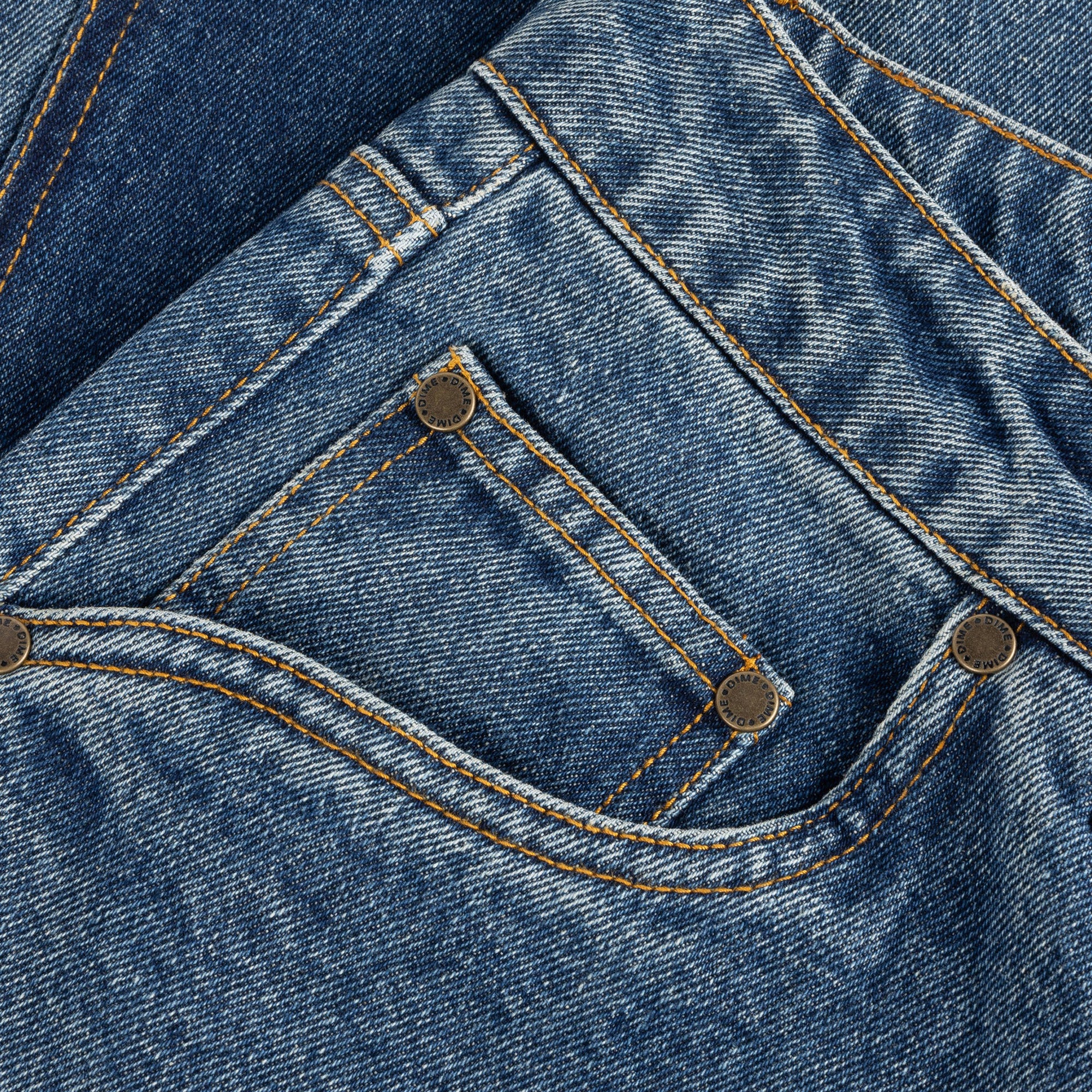 Dime Baggy Denim Pants - Knowtomatic Blue