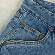 Dime Straight Denim Pants - Dipped Sandblasted Indigo