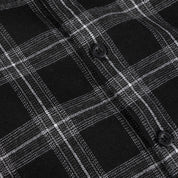 Dime Plaid Flannel Shirt - Black