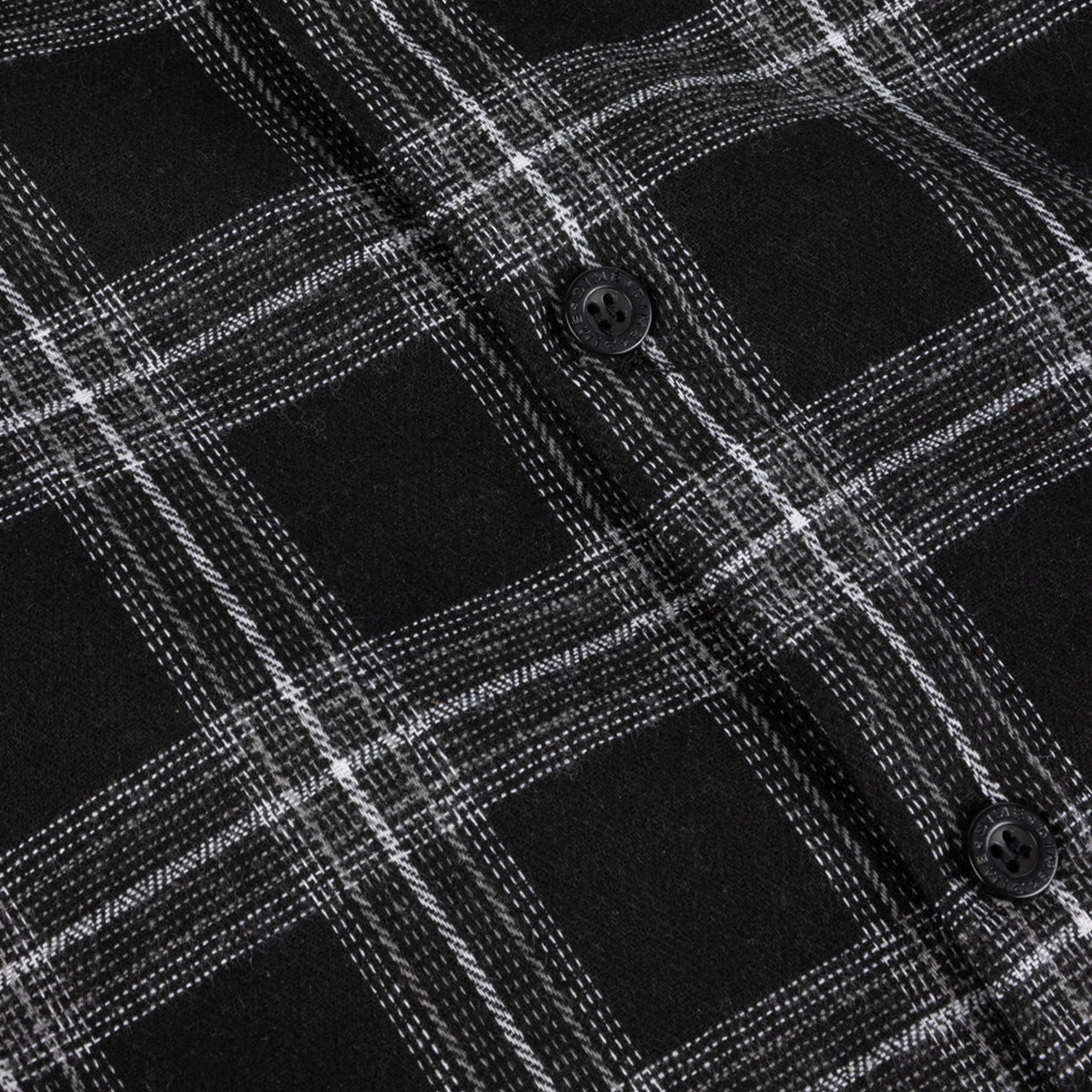 Dime Plaid Flannel Shirt - Black