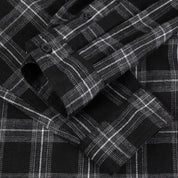 Dime Plaid Flannel Shirt - Black
