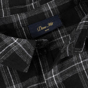 Dime Plaid Flannel Shirt - Black