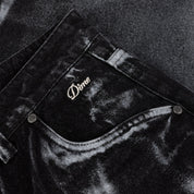 Dime Baggy Denim Pants - Black (White Paint)
