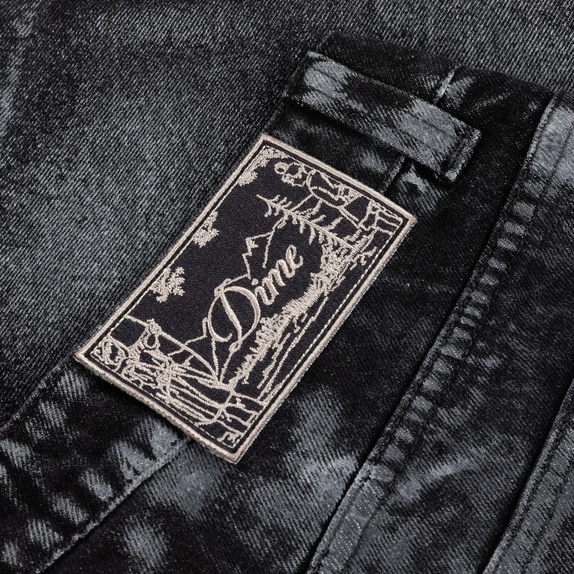 Dime Baggy Denim Pants - Black (White Paint) – Pass~Port