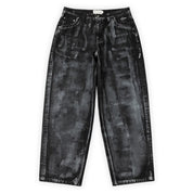 Dime Baggy Denim Pants - Black (White Paint)