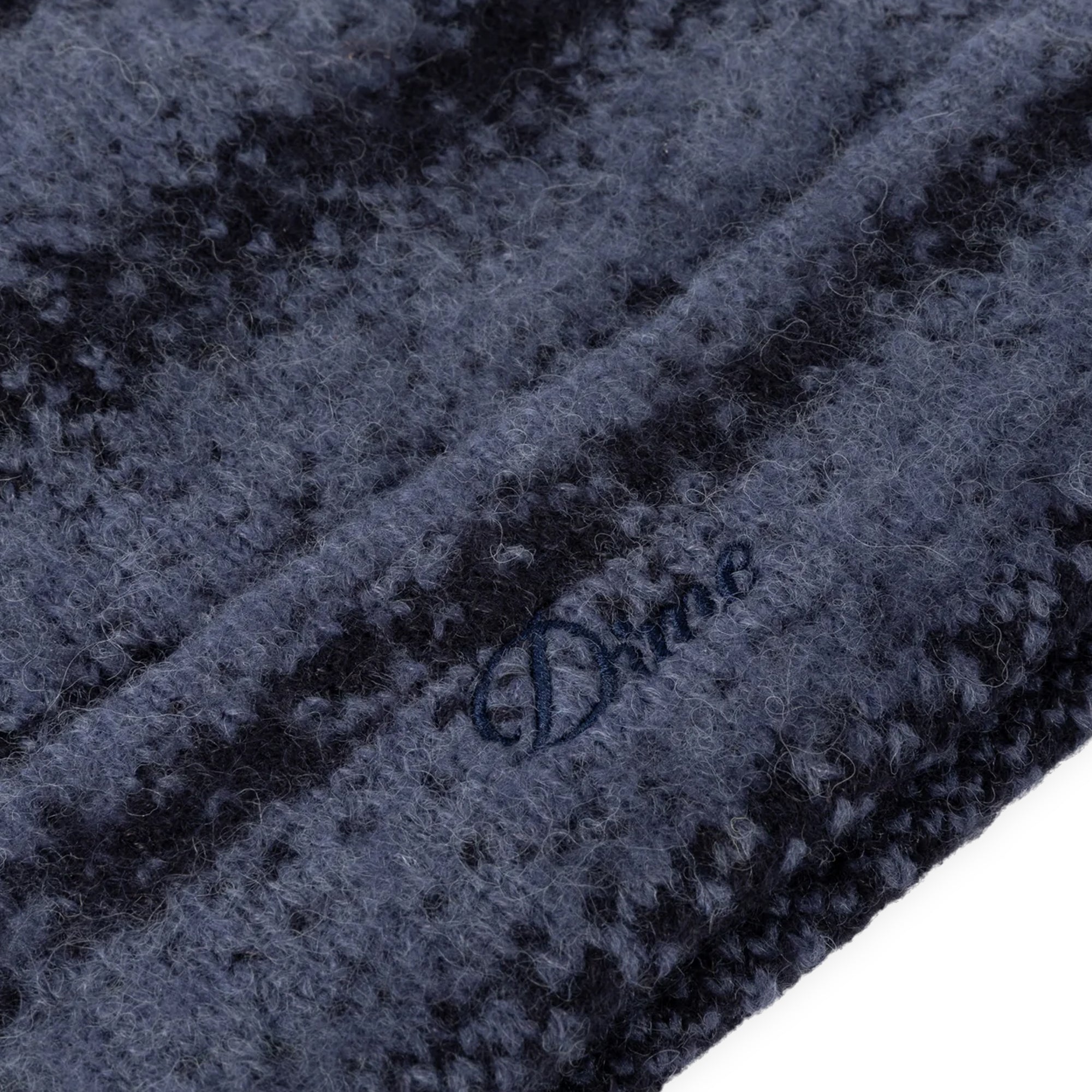 Dime Mohair Striped Beanie - Blue