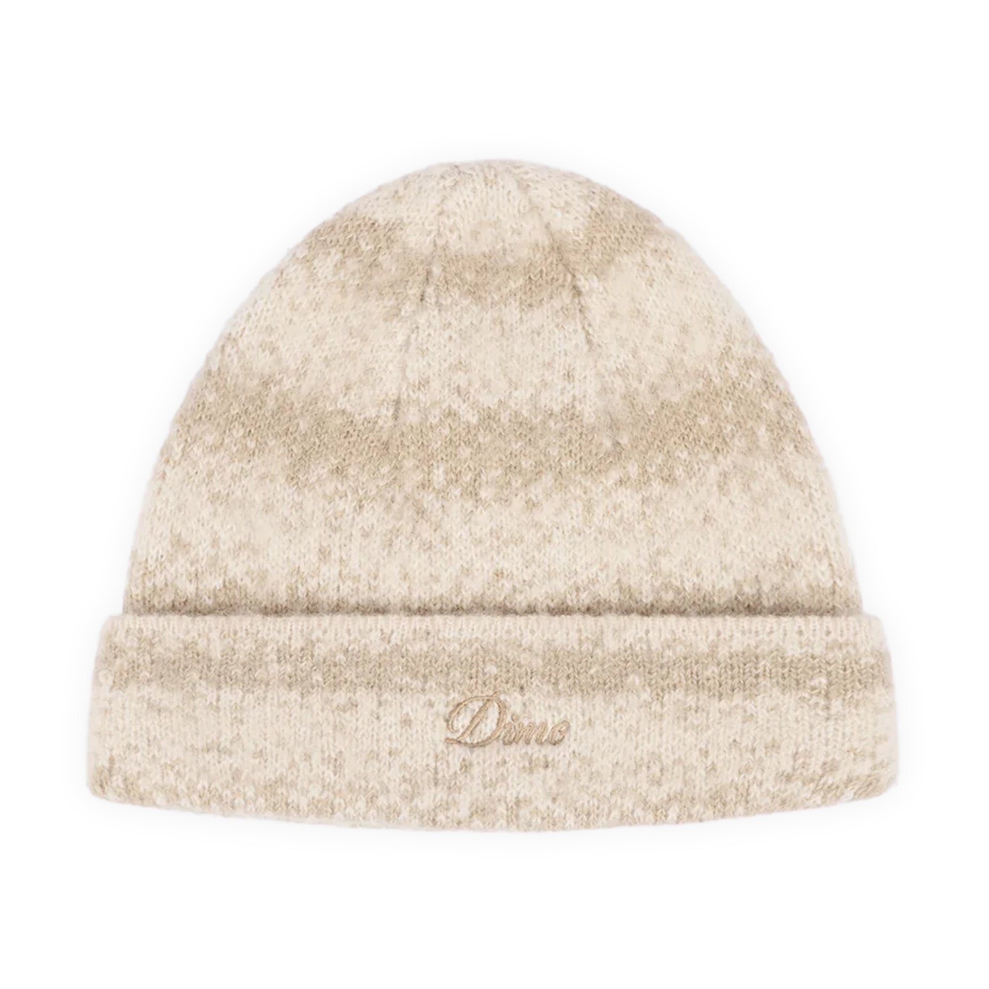 Dime Mohair Striped Beanie - Cream