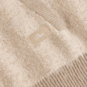 Dime Mohair Striped Zip Hoodie - Cream