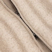 Dime Mohair Striped Zip Hoodie - Cream