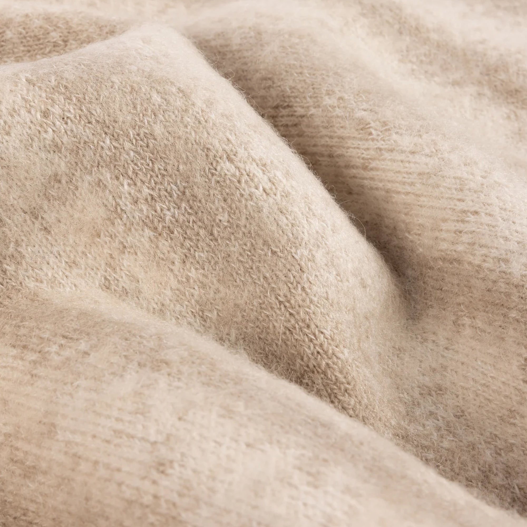 Dime Mohair Striped Zip Hoodie - Cream