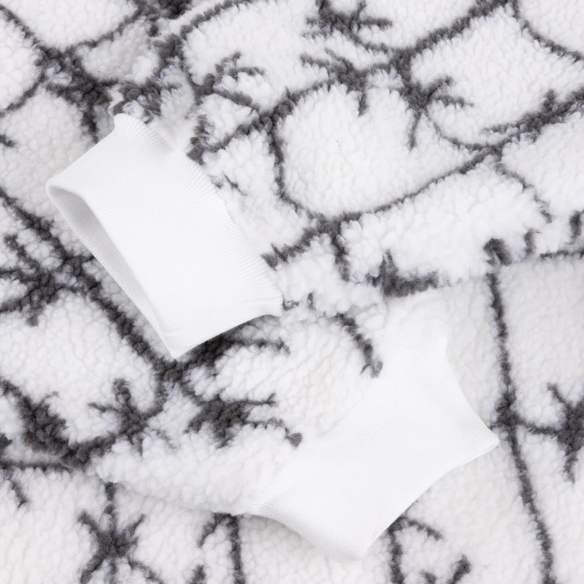 Dime Polar Fleece Sherpa Zip - White