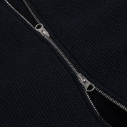 Dime Knitted Pique Zip Sweater - Navy