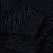 Dime Knitted Pique Zip Sweater - Navy