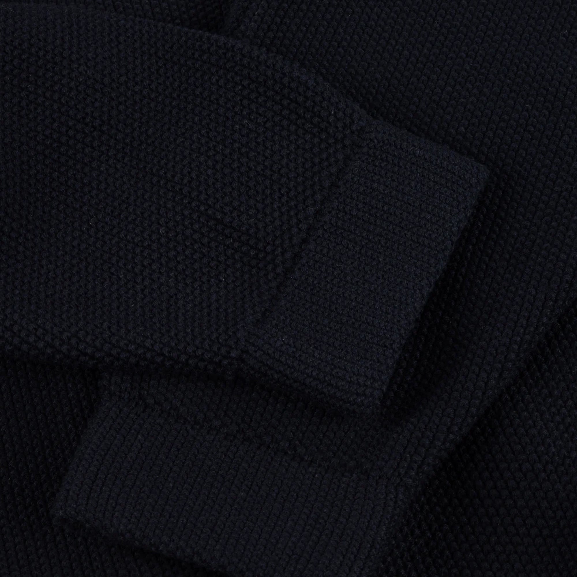 Dime Knitted Pique Zip Sweater - Navy