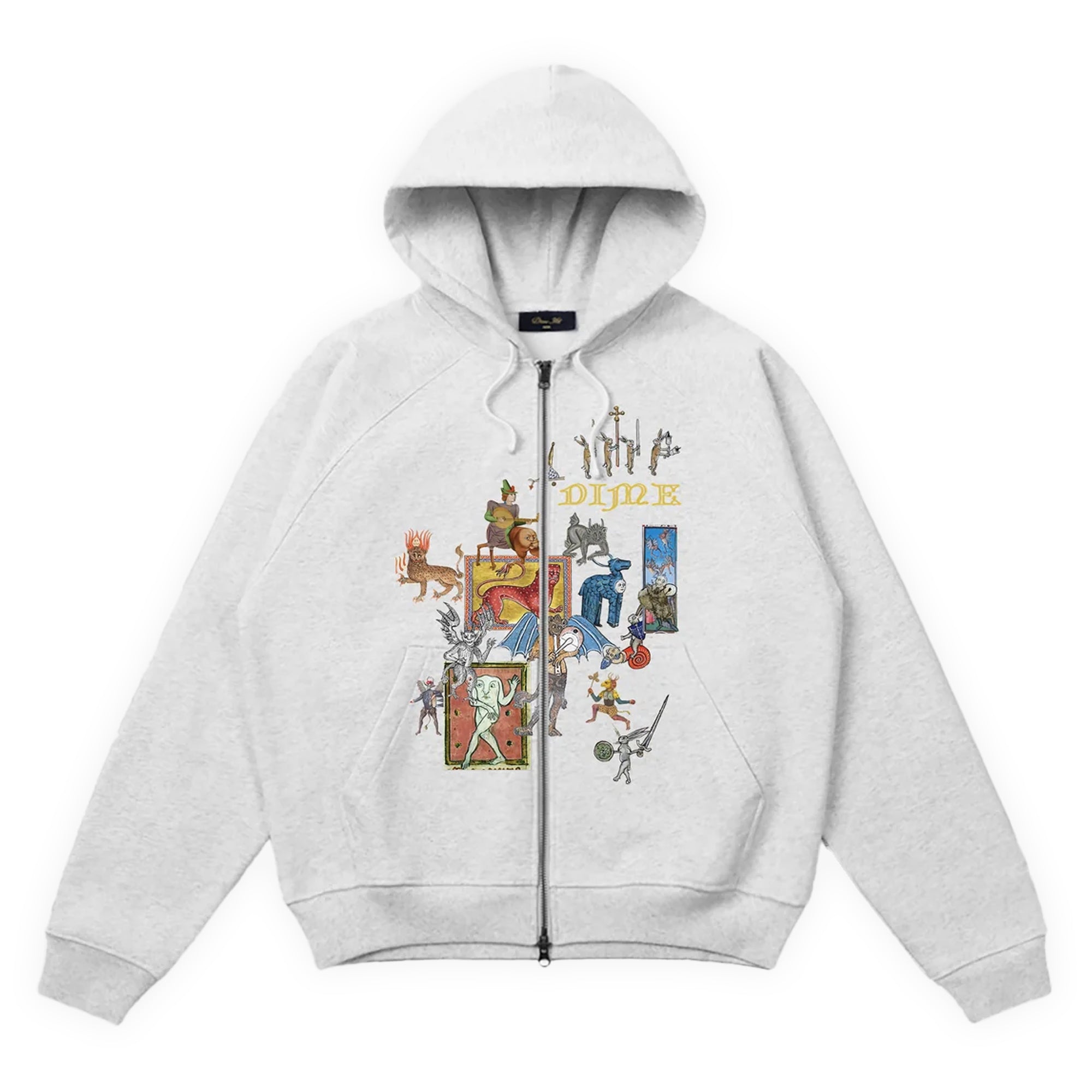 Dime What the Medieval Zip Hoodie - Ash
